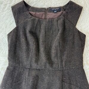 Banana‎ Republic Women's Size 4 Brown Wool Blend Sleeveless Sheath Dress Career